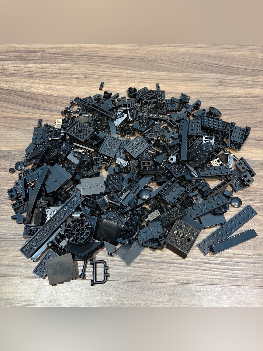 Lot Of Random Black Lego Pieces From Various Sets 11.8 Ounces